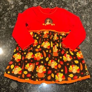 Good Lad Thanksgiving Girls Outfit Dress Tunic Shirt 3T